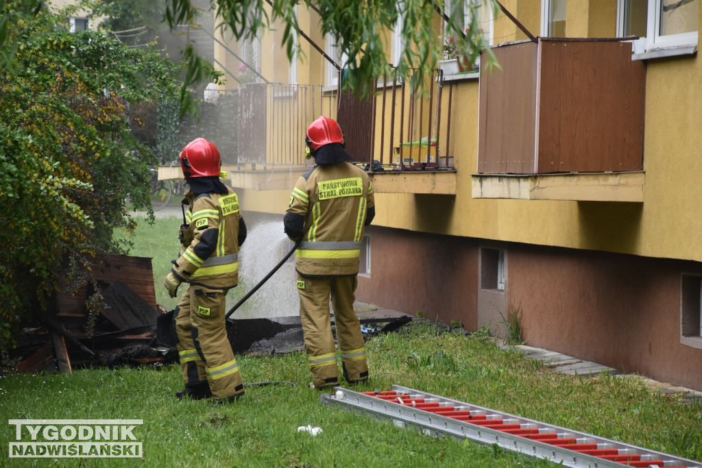 Pożar mieszkania na ul. Matejki w Tarnobrzegu