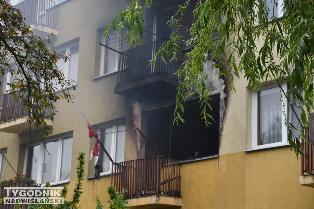 Pożar mieszkania na ul. Matejki w Tarnobrzegu