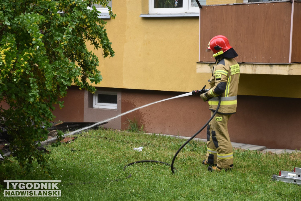 Pożar mieszkania na ul. Matejki w Tarnobrzegu