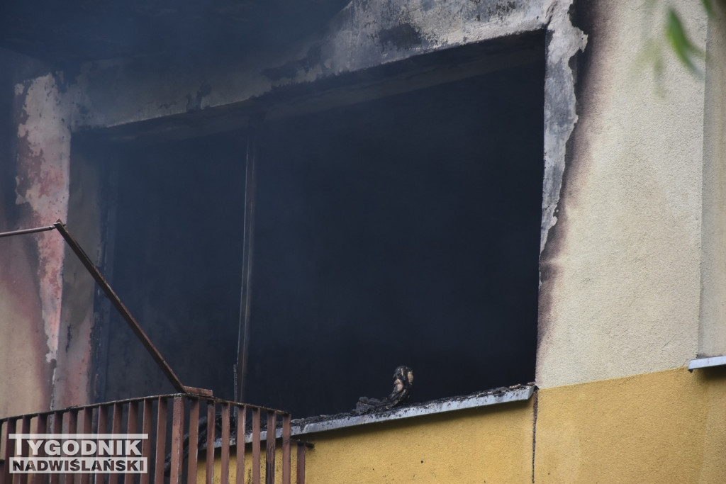 Pożar mieszkania na ul. Matejki w Tarnobrzegu