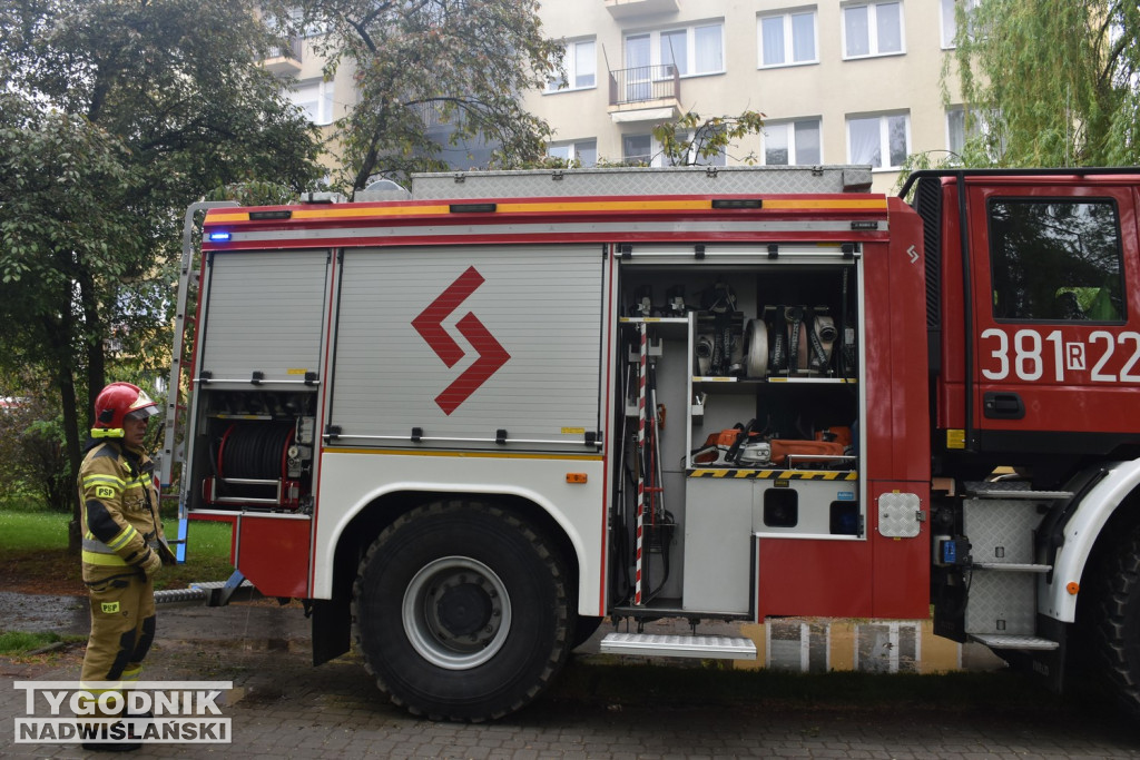 Pożar mieszkania na ul. Matejki w Tarnobrzegu