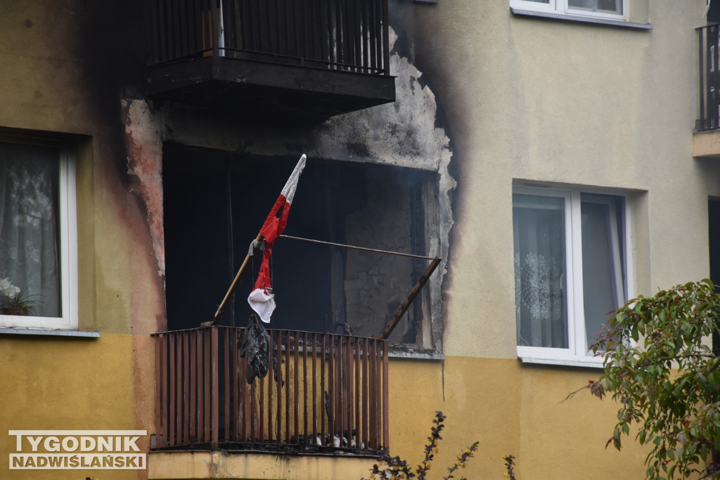 Pożar mieszkania na ul. Matejki w Tarnobrzegu