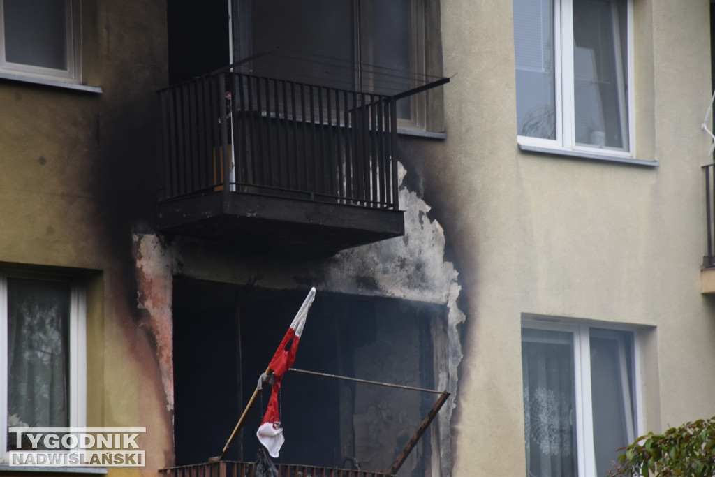 Pożar mieszkania na ul. Matejki w Tarnobrzegu