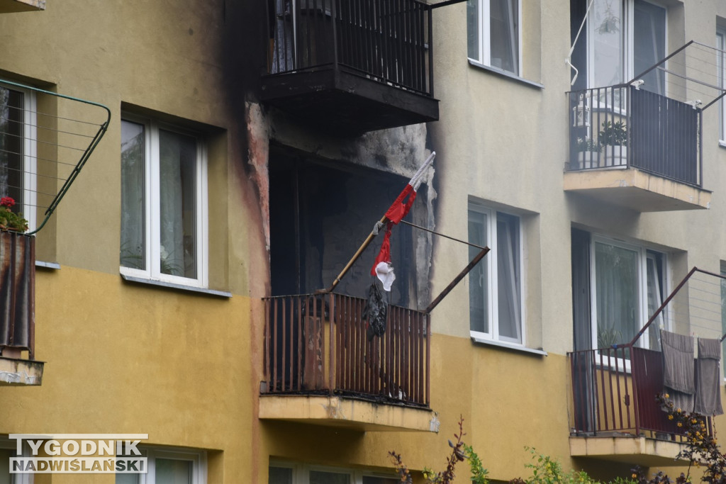 Pożar mieszkania na ul. Matejki w Tarnobrzegu
