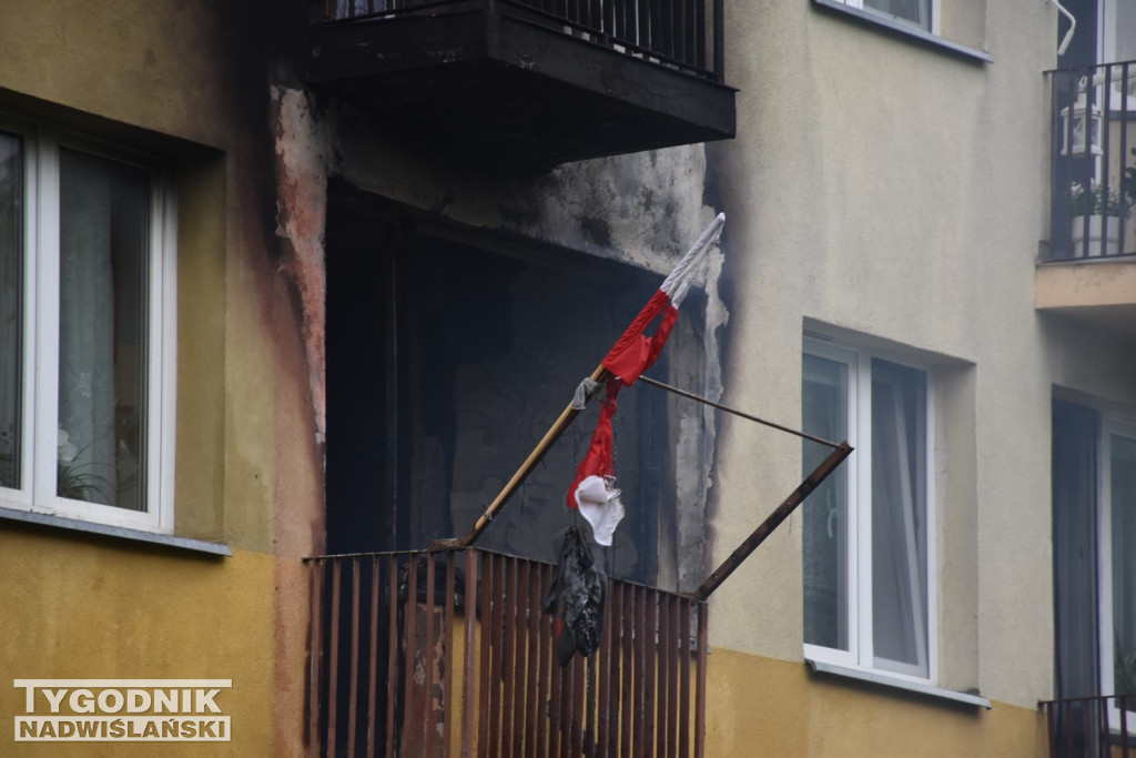 Pożar mieszkania na ul. Matejki w Tarnobrzegu