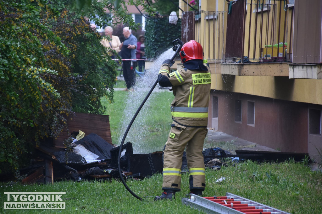 Pożar mieszkania na ul. Matejki w Tarnobrzegu