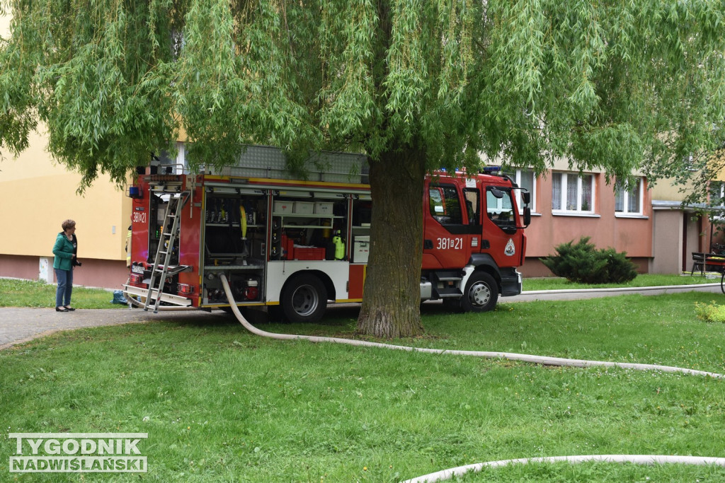 Pożar mieszkania na ul. Matejki w Tarnobrzegu