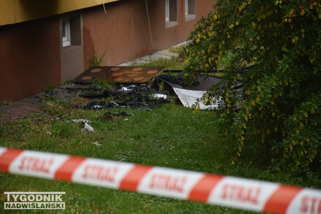 Pożar mieszkania na ul. Matejki w Tarnobrzegu