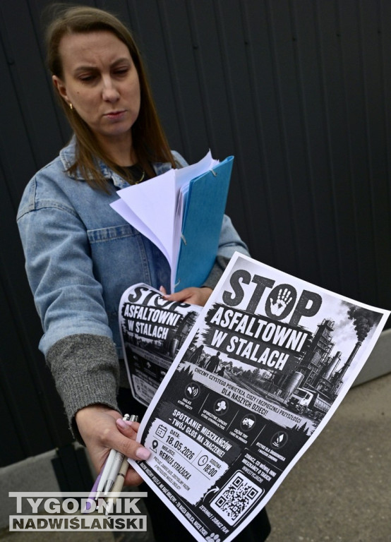 Protest w sprawie wytwórni mas bitumicznych w Stalach