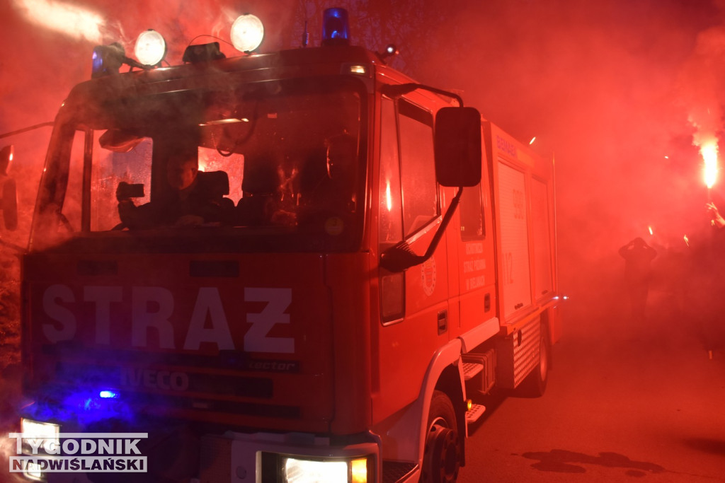 Powitanie wozu strażackiego w Suchorzowie