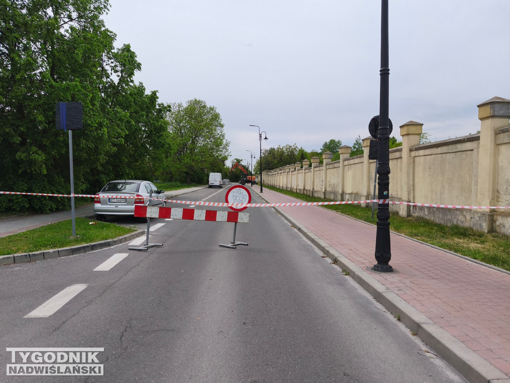 Zamknięta ul. Sandomierska w Tarnobrzegu