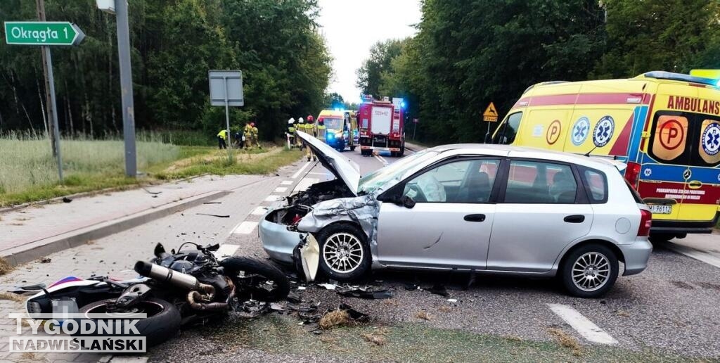 Wypadek w Luszycy na DK79