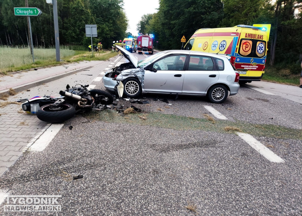 Wypadek w Luszycy na DK79