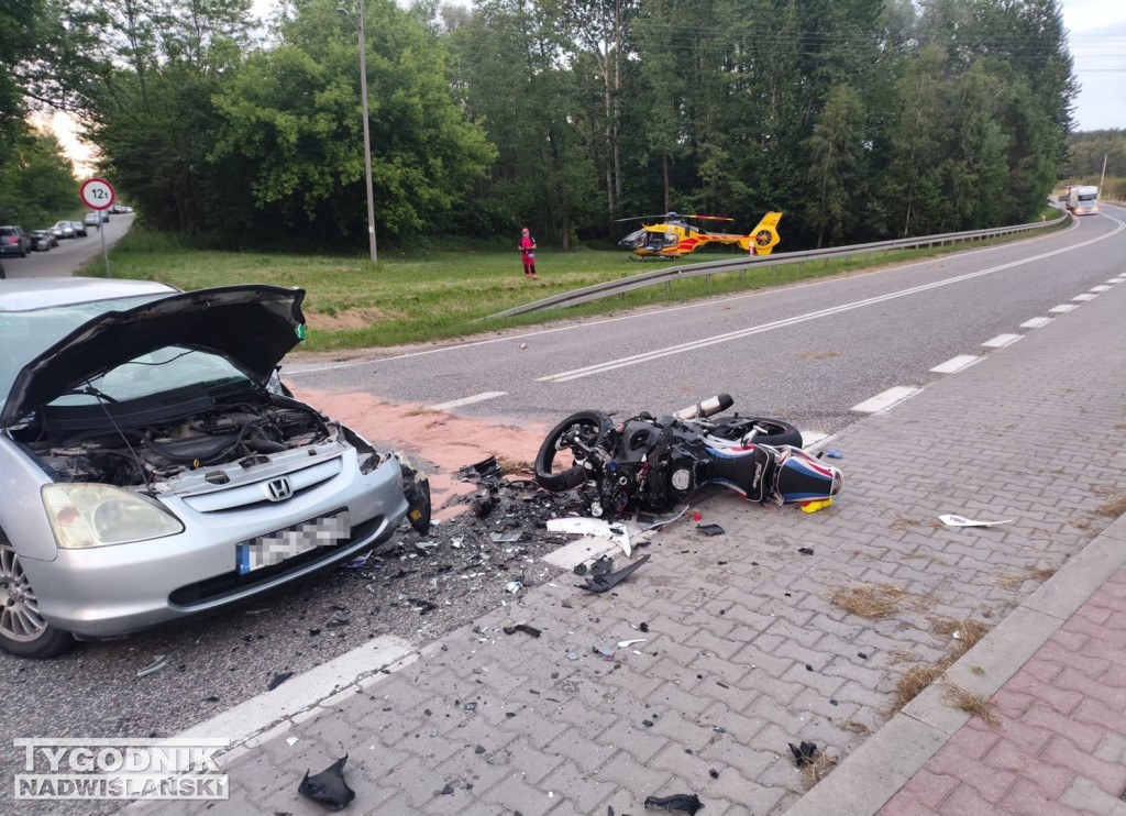 Wypadek w Luszycy na DK79