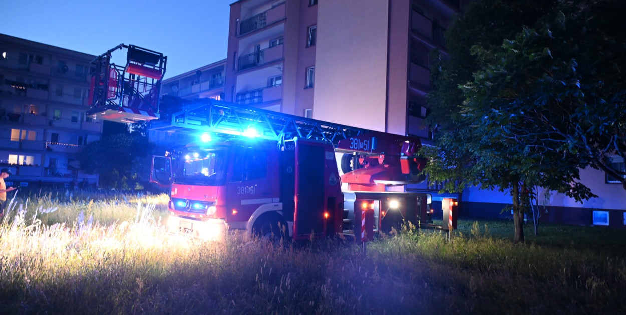 Pożar na ul. Zwierzynieckiej w Tarnobrzegu
