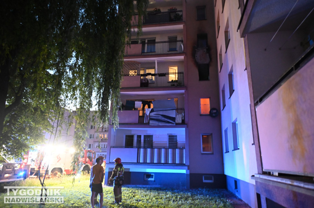 Pożar na ul. Zwierzynieckiej w Tarnobrzegu