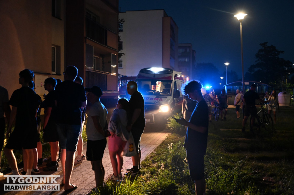 Pożar na ul. Zwierzynieckiej w Tarnobrzegu