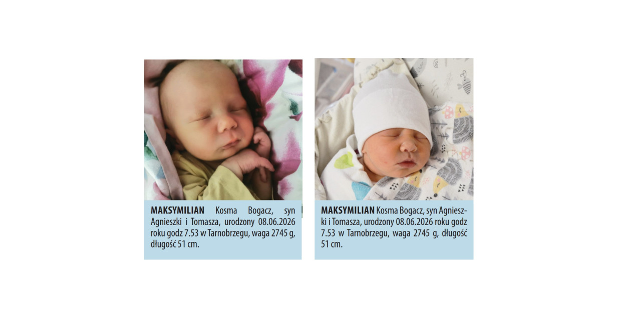 Zobacz dzieci urodzonych w naszych szpitalach