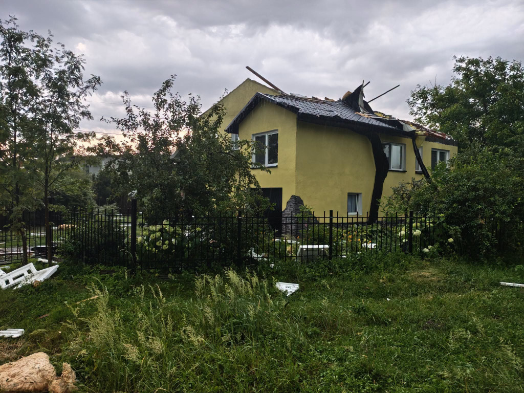 Skutki burzy w powiecie staszowskim