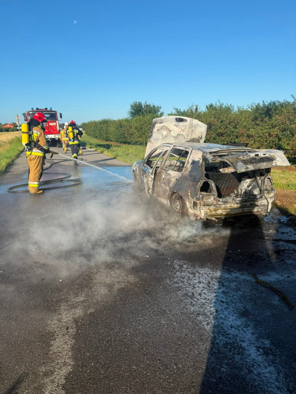 Pożar auta w Goźlicach