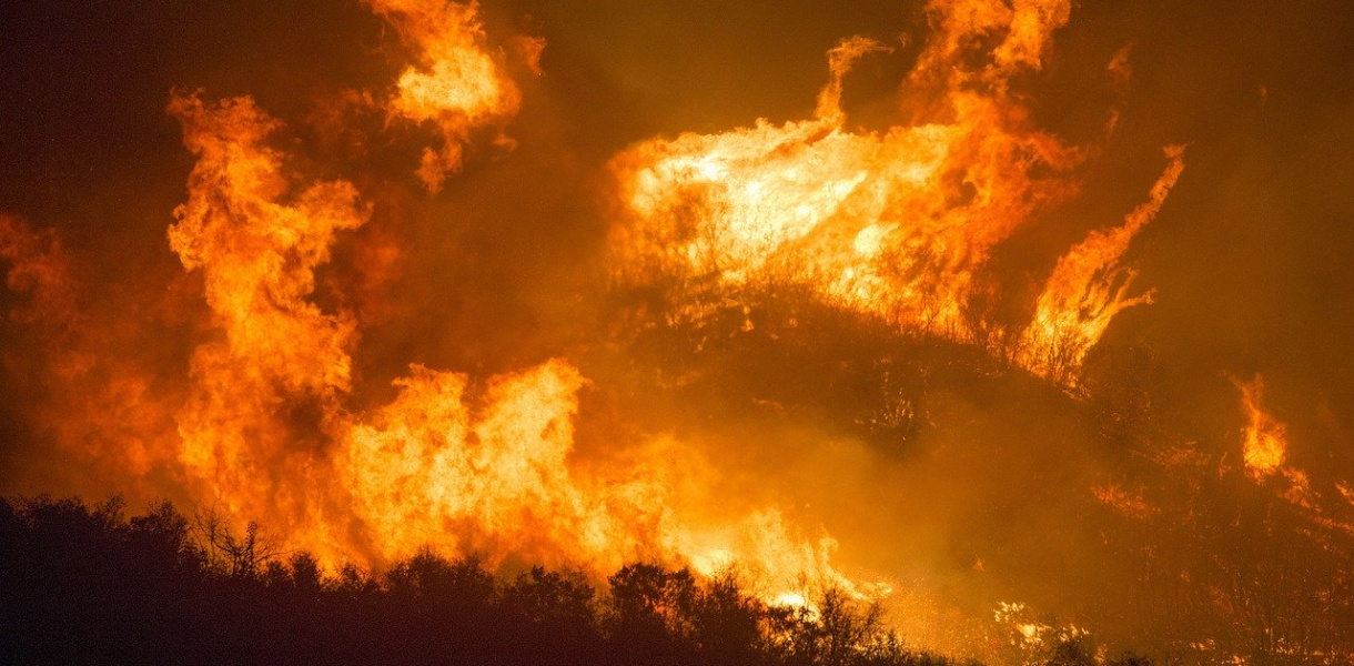 Pożar w Chmielowie, dwie osoby poszkodowane