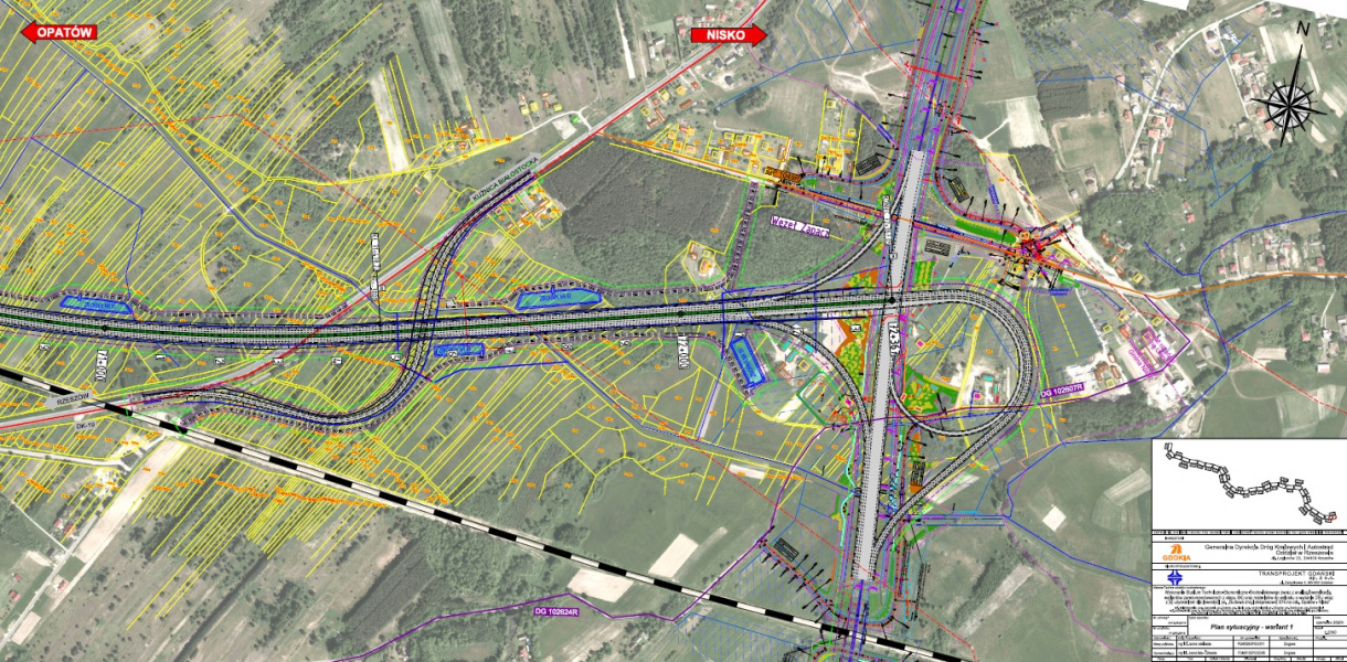 S74 w gminie Nisko - warianty przebiegu drogi
