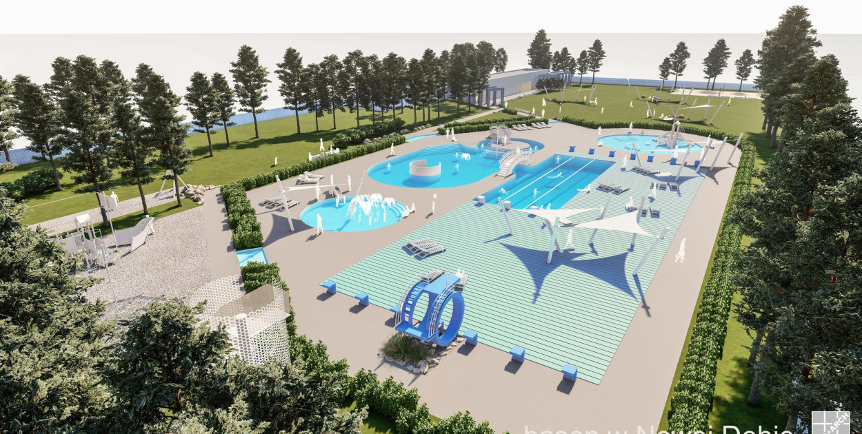 Zobacz wizualzację parku wodnego w Nowej Dębie [ZDJĘCIA]