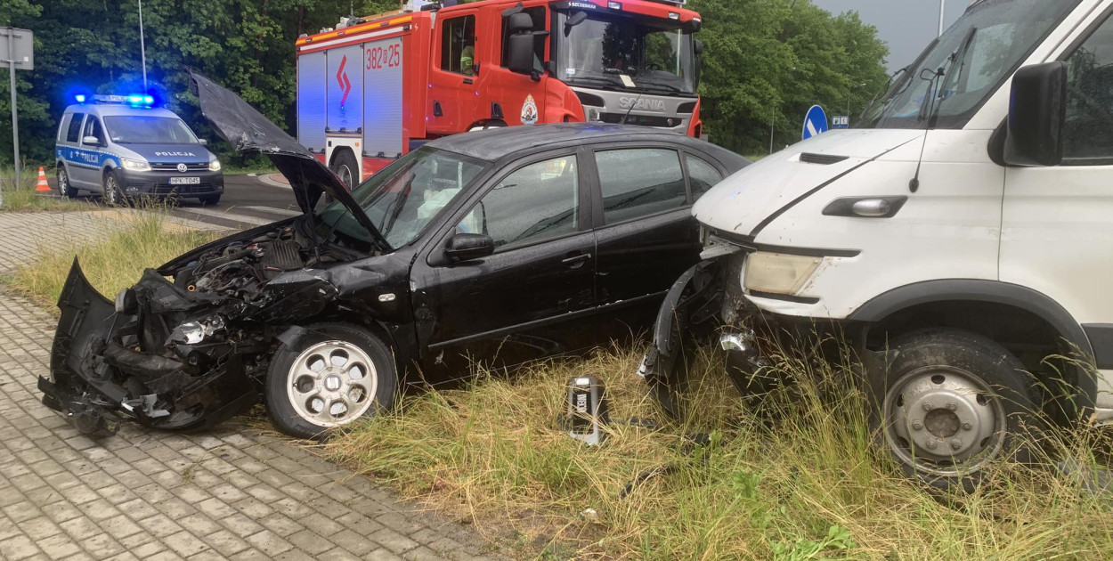 Wypadek w Nowej Dębie.