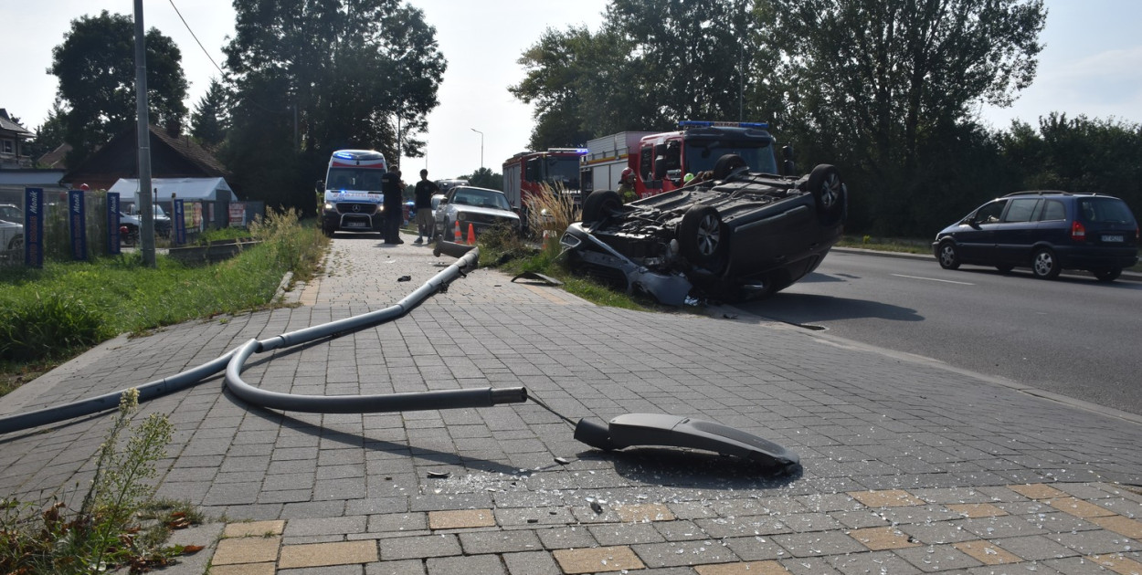 Wypadek na ul. Sikorskiego w Tarnobrzegu.