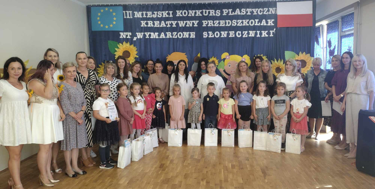 Maluchy z Tarnobrzega wzięły udział w konkursie "Wymarzone słoneczniki" [FOTO]