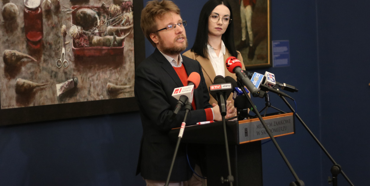 Konferencja prasowa na temat planów Muzeum Zamkowego  w Sandomierzu    