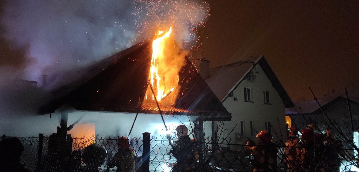 Pożar w Tarnobrzegu