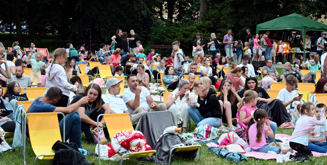 Kino letnie w parku dzikowskim w Tarnobrzegu