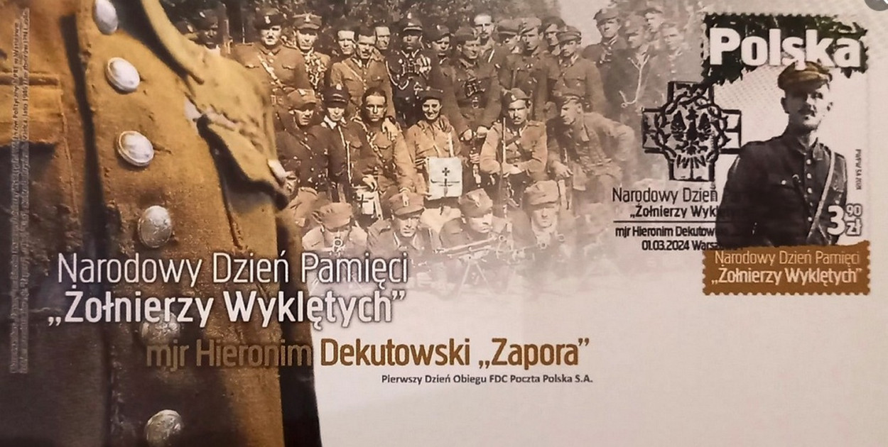 Tak miała wyglądać karta pocztowa ze znaczkiem z majorem Hieronimem Dekutowskim "zaporą"