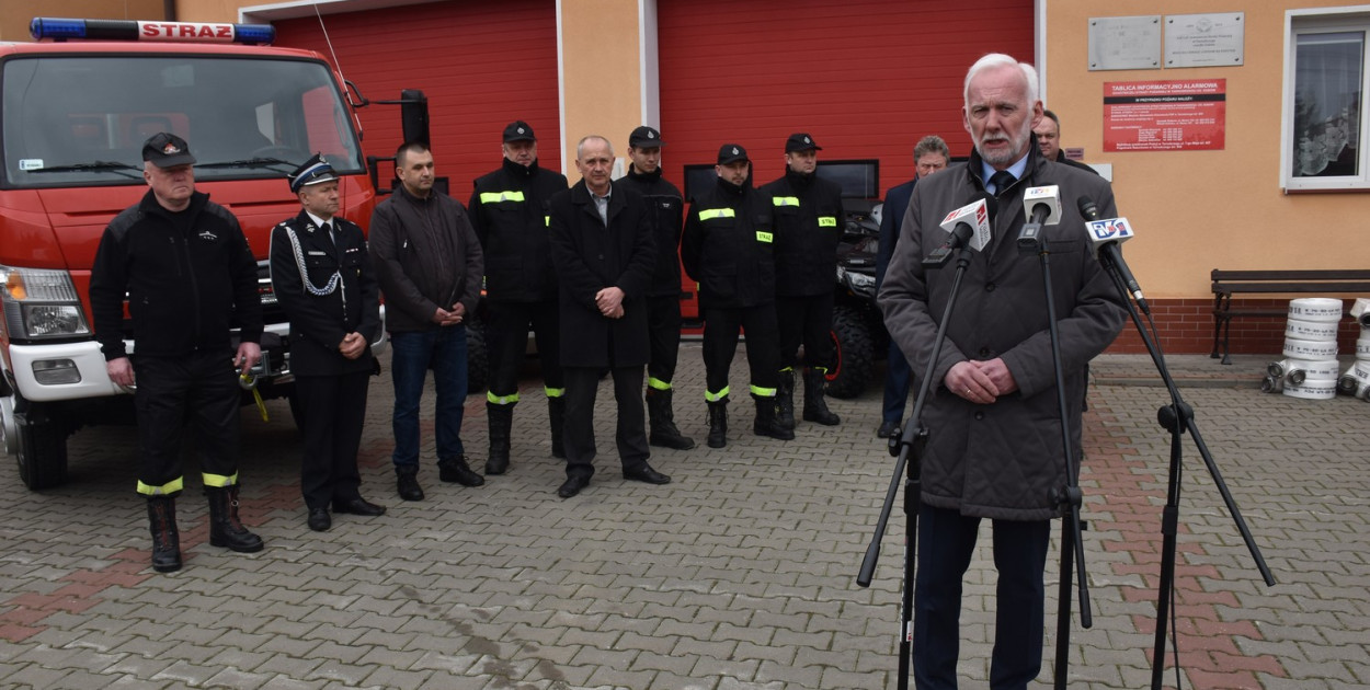 Podsumowanie inwestycji w straże było tematem prezydenckiej konferencji prasowej.