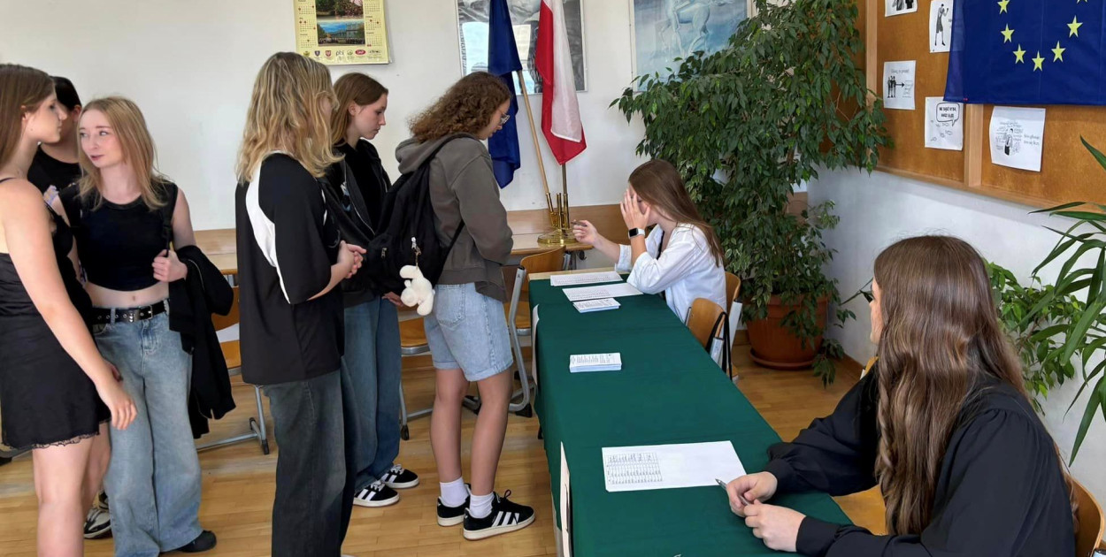 Symulacja wyborów do Parlamentu Europejskiego w Collegium Gostomianum w  Sandomierzu 