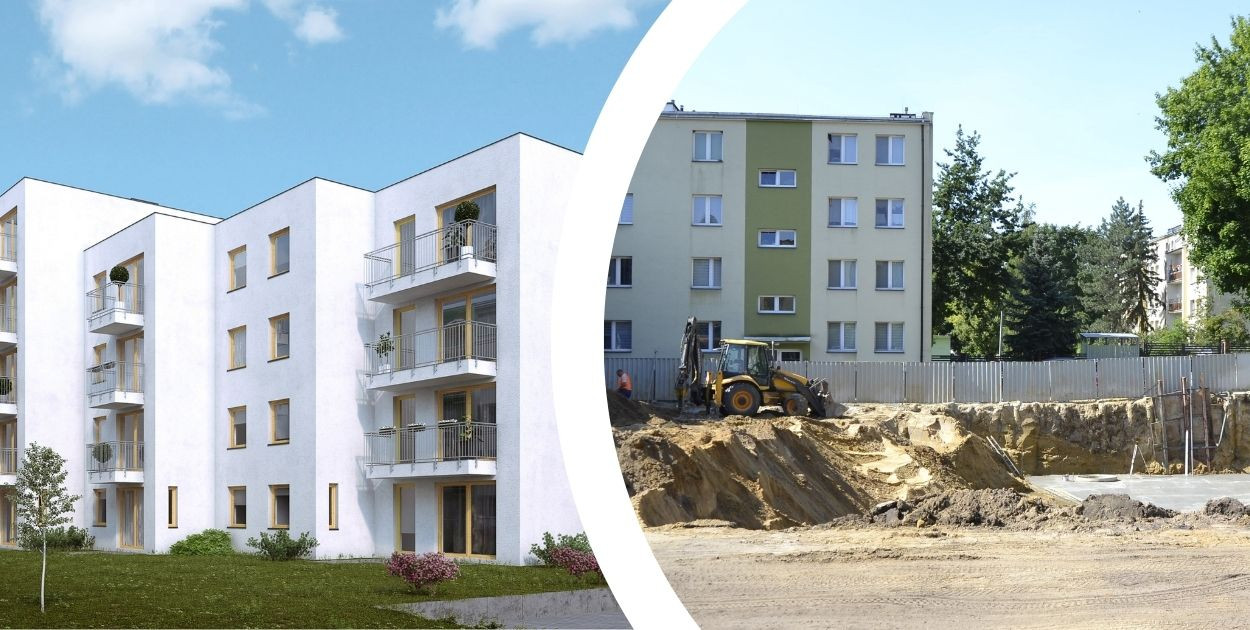 W Tarnobrzegu powstaje nowy budynek mieszkalny.