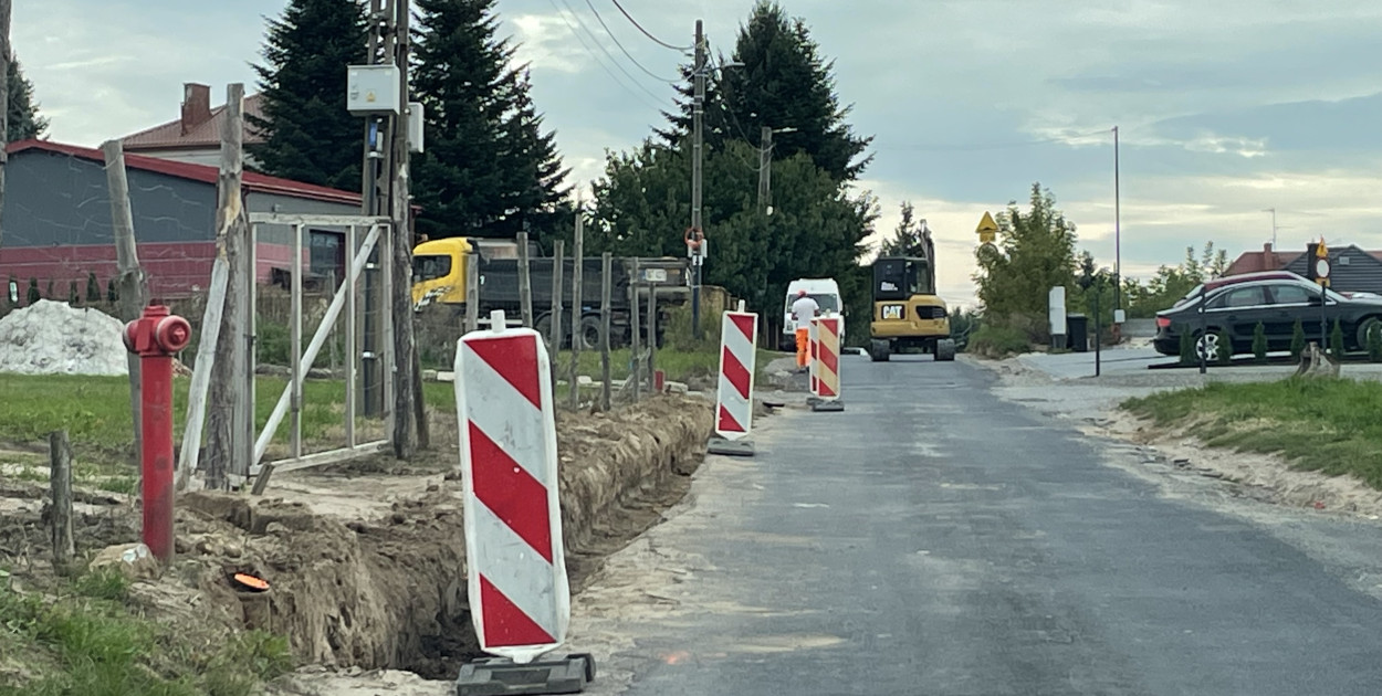 Roboty na ulicy Sucharzowskiej w Sandomierzu   