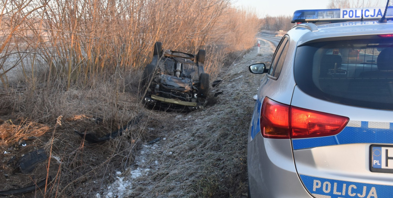 Wypadek na drodze Tarnobrzeg - Chmielów.