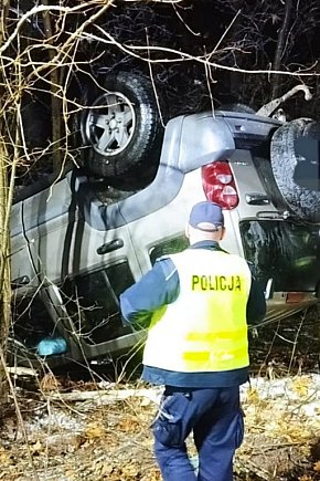 Kolejne dachowanie w Jabłonicy-8073