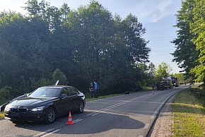 Wypadek na drodze wojewódzkiej w Połańcu-9599