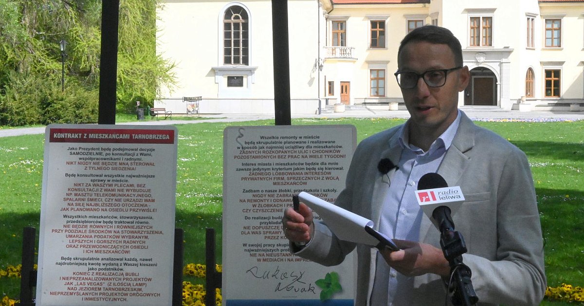 Łukasz Nowak podpisał "kontrakt z mieszkańcami Tarnobrzega". To zbiór deklaracji dotyczących stylu sprawowania władzy w mieście