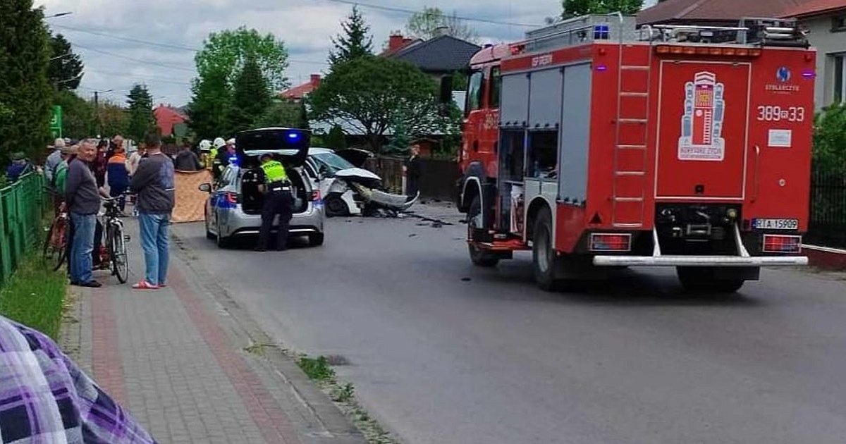 Dwa wypadki na jednej ulicy w Grębowie