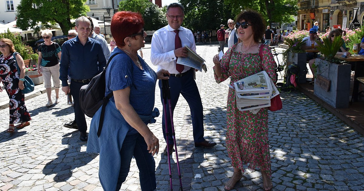 Andrzej Szejna, wiceminister spraw zagranicznych, kandydat do PE w Sandomierzu. Mówił m.in. o programie mieszkaniowym [FOTO]