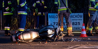 Potrącono motocyklistę w Agatówce. Wprowadzono ruch wahadłowy [FOTO]-215374