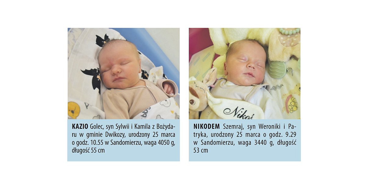 Zobacz zdjęcia dzieci urodzonych w Tarnobrzegu i Sandomierzu [FOTO]
