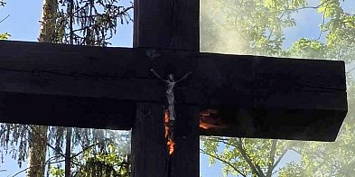 Leśny krzyż w płomieniach. Co stało się na uroczysku koło Zaklikowa?-221880