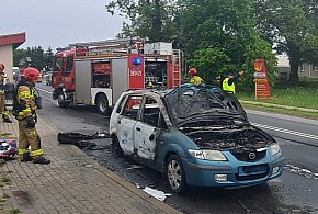 Pożar auta w Stalach, na drodze Tarnobrzeg – Stalowa Wola [ZDJĘCIA]-222424