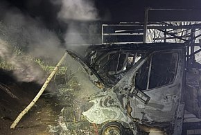 Spłonęły trzy dostawcze mercedesy. Policja bada okoliczności nocnego pożaru [FOTO]-222759