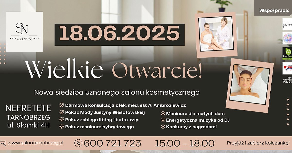 Piękno ma nowy adres - wielkie otwarcie salonu "Nefretete" w Tarnobrzegu